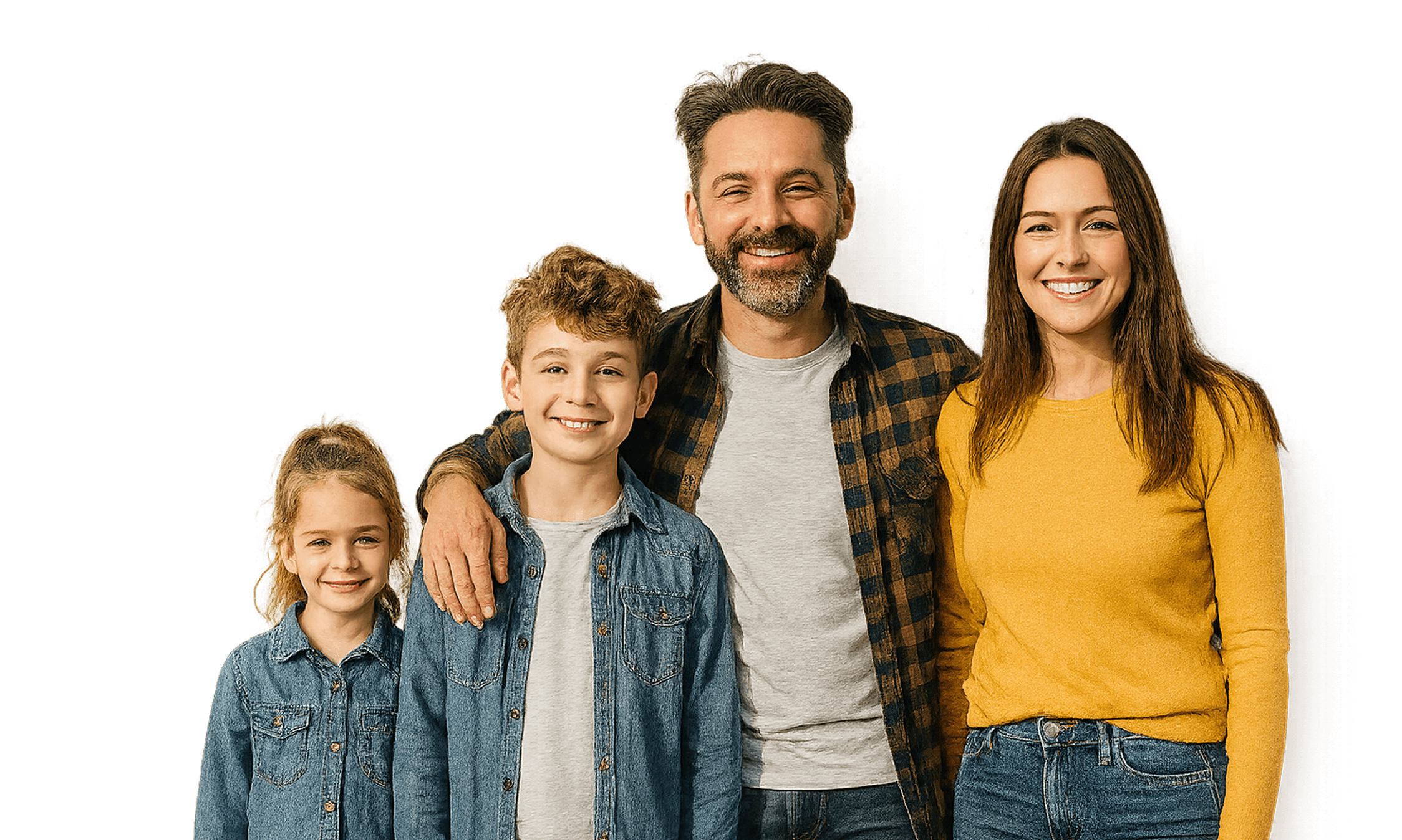 A family posing together